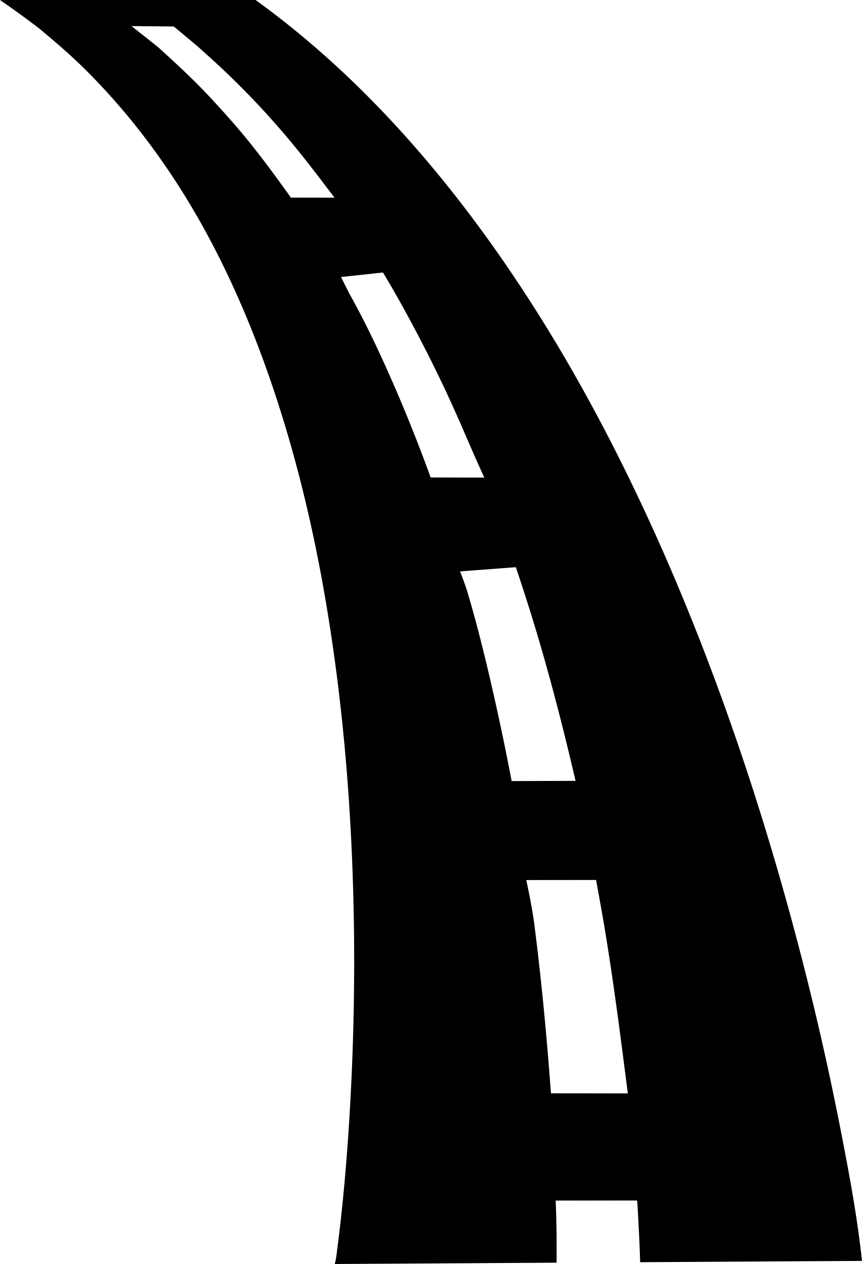 Road Slight Curve Silhouette Cutting Svg Files Free Vectors